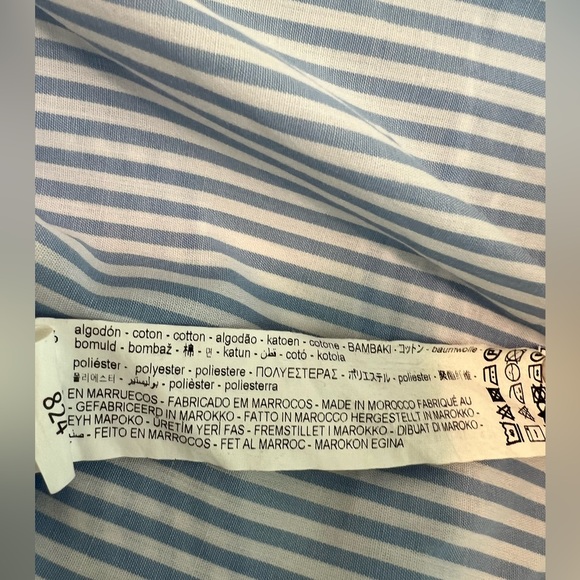 Zara Blue Striped Shirt - Picture 3 of 4